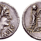 Efigie de Numa Pompilio en una moneda romana.
